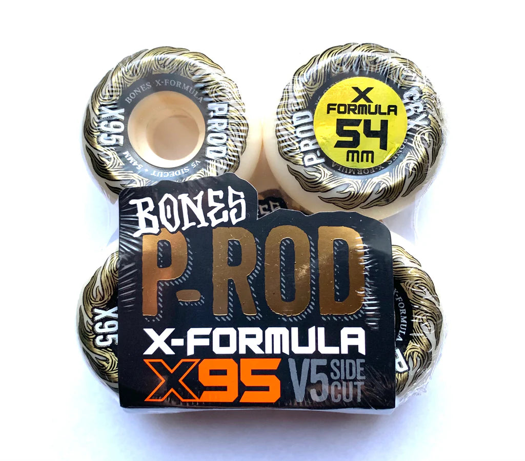 Bones P-Rod Pro X95 V5 Sidecut Wheels 95A 54mm - Paul Rodriguez