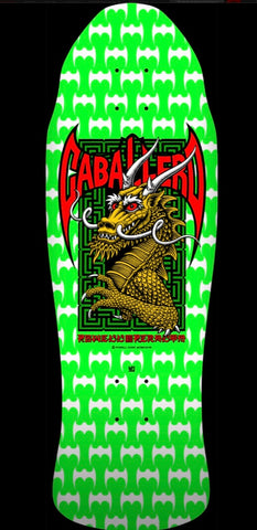Powell Peralta Cab Street Reissue Deck Green/White 9.625” x 29.75”
