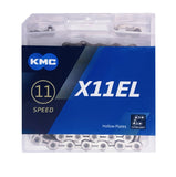 KMC CHAIN - 11 Speed KMC X-Light Chain, X11EL, X-SERIES, 1/2 x 11/128" x 118 linksSILVER