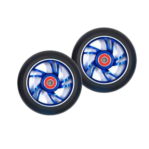 Bulletproof Scooter Wheels Alloy Core  Blue Pair