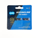 KMC Missing Link 10 Speed Reusable Chain Connector Silver