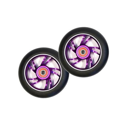 Bulletproof  Scooter Wheels Alloy Core Purple Pair