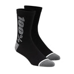 100% Rythym Merino Wool Performance Socks Black/Grey 2021 (L/XL)